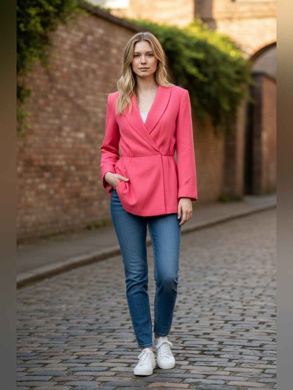 Alice + Olivia Vibrant Pink Blazer - Picture 1 of 6